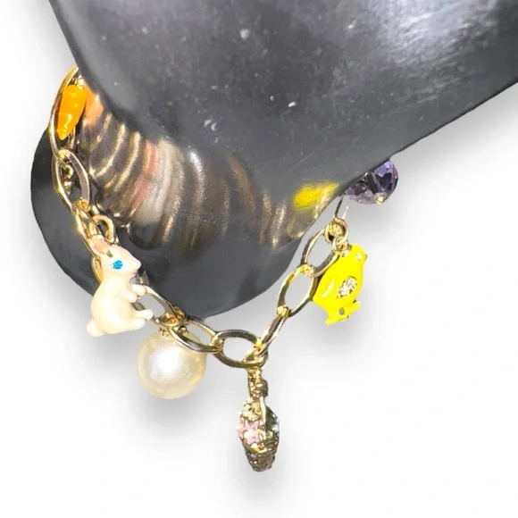 Cute Easter Gold Charm Bracelet - Picture 2 of 5